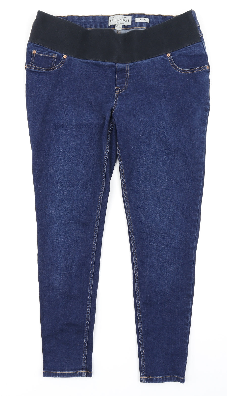 New Look Womens Blue  Denim Jegging Jeans Size 14 L25 in