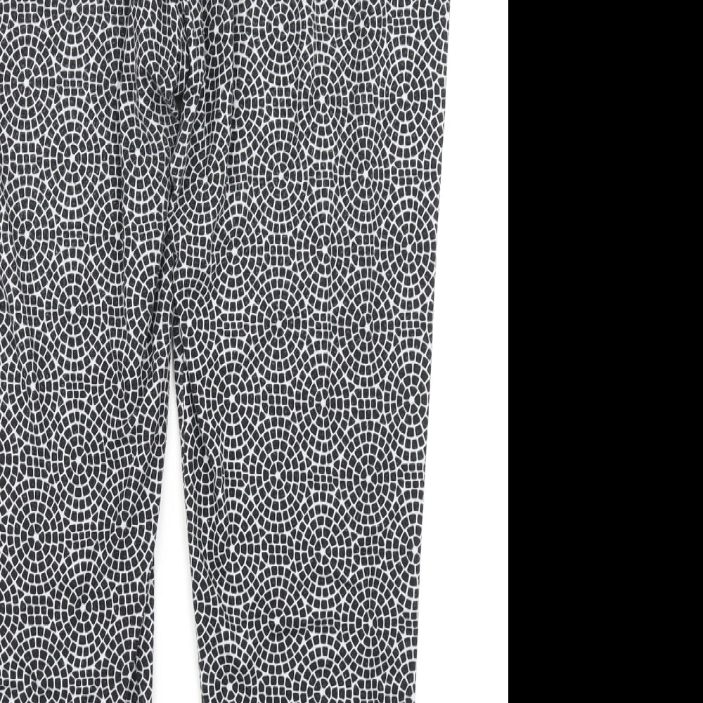 Primark Womens Black Geometric  Harem Trousers Size L L24 in