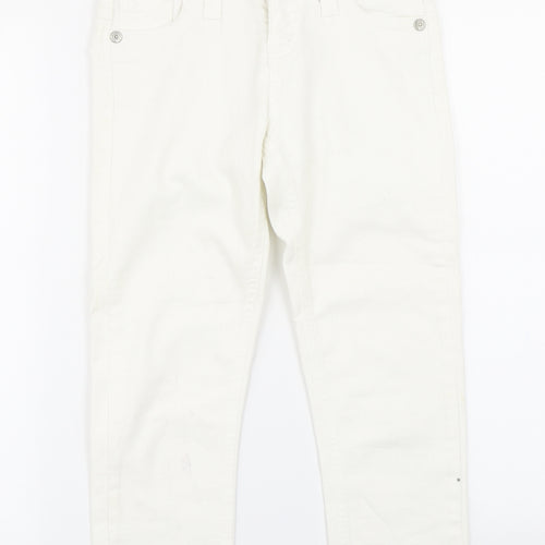House of Denim Womens White  Denim Cropped Jeans Size 8 L20 in