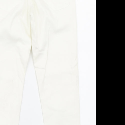House of Denim Womens White  Denim Cropped Jeans Size 8 L20 in