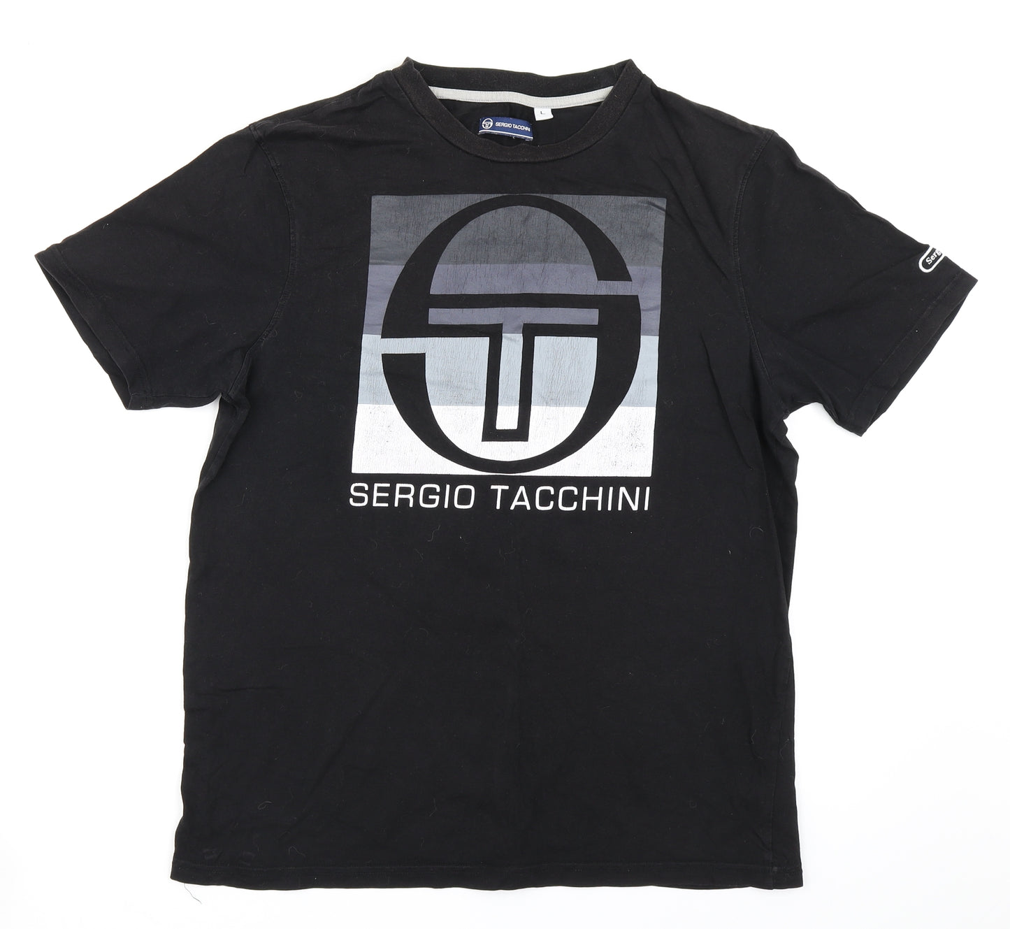 Sergio Tacchini Mens Black    T-Shirt Size L