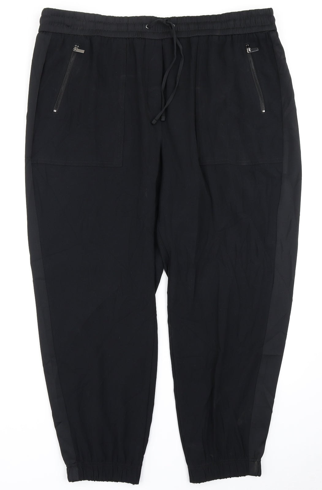 M&S Collection Womens Black   Trousers  Size 22 L25 in