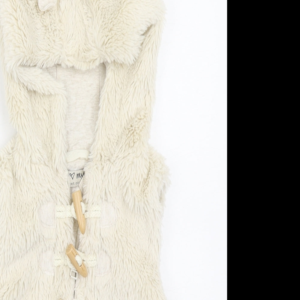 NEXT Girls Ivory   Gilet Jacket Size 2-3 Years