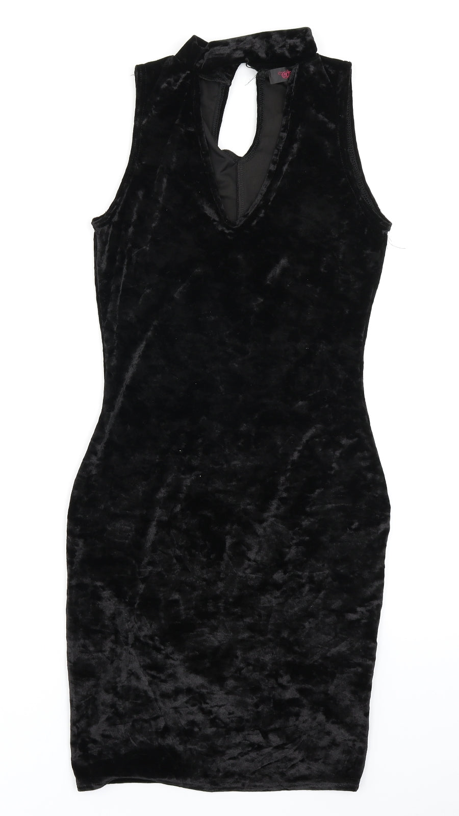 Edge Womens Black  Velour Bodycon  Size 8