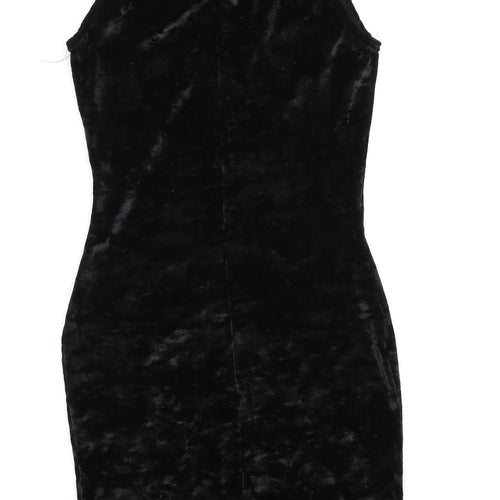 Edge Womens Black  Velour Bodycon  Size 8