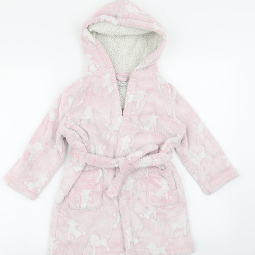 Bluezoo Girls Pink Camouflage  Top Robe Size 4-5 Years  - Dog Print