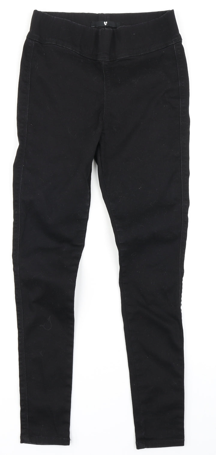 V Womens Black Denim Jegging Jeans Size 10 L27 in