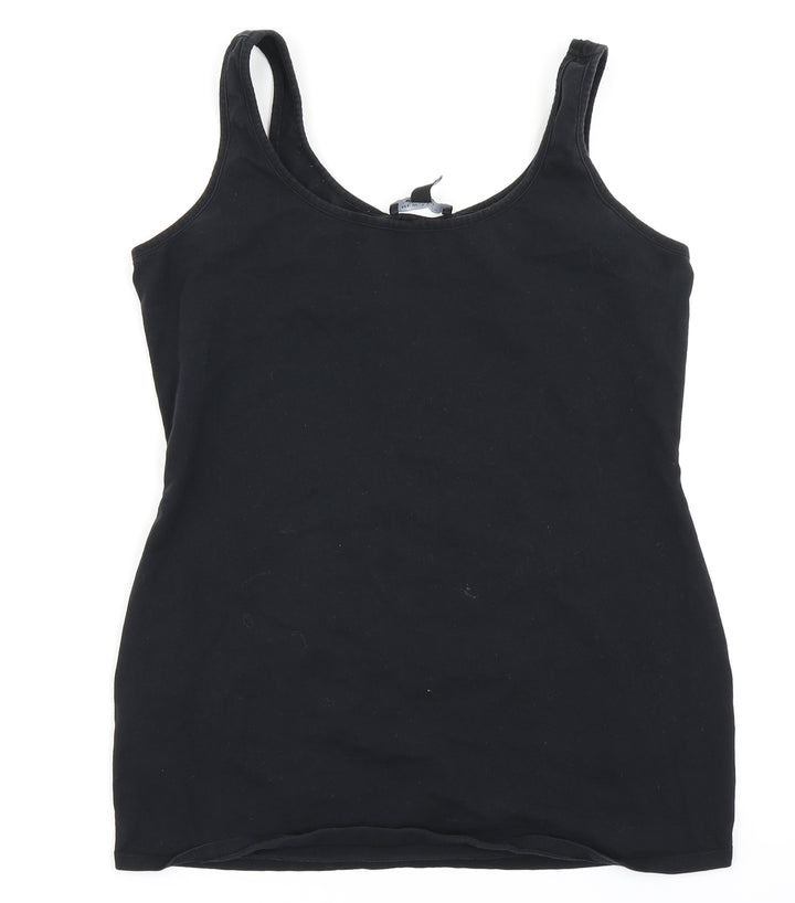 New Look Womens Black Basic Tank Size 10