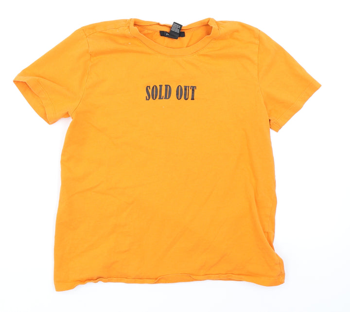 FOREVER 21 Womens Orange Cropped T-Shirt Size M
