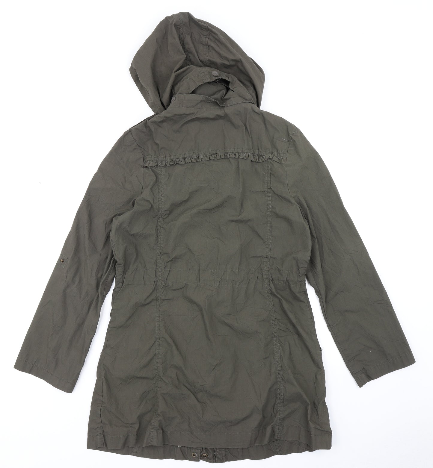 Denim Co Womens Green   Rain Coat Coat Size 10