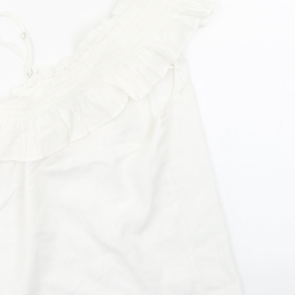 Peacocks Womens White   Basic Blouse Size 10