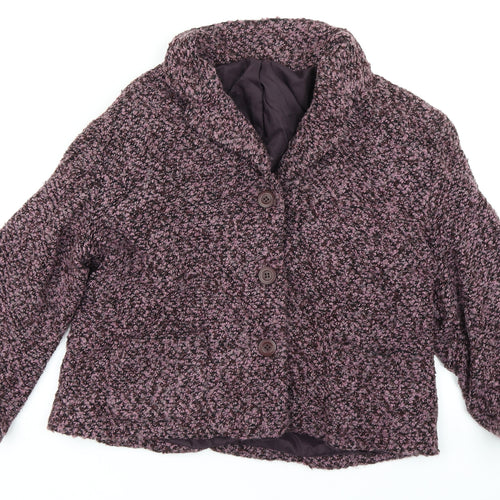 Style by EWM Womens Pink   Overcoat Coat Size 14