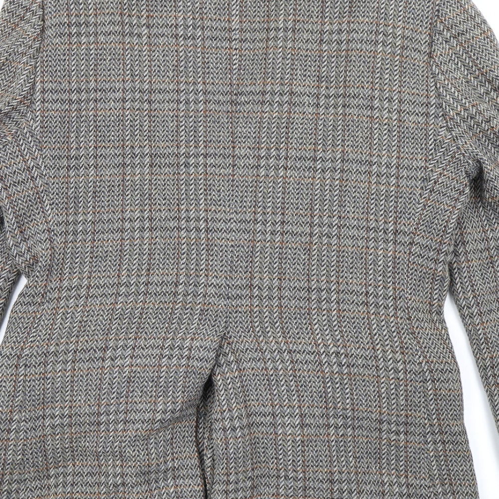Made In Britain Mens Grey Herringbone  Jacket Blazer Size 40