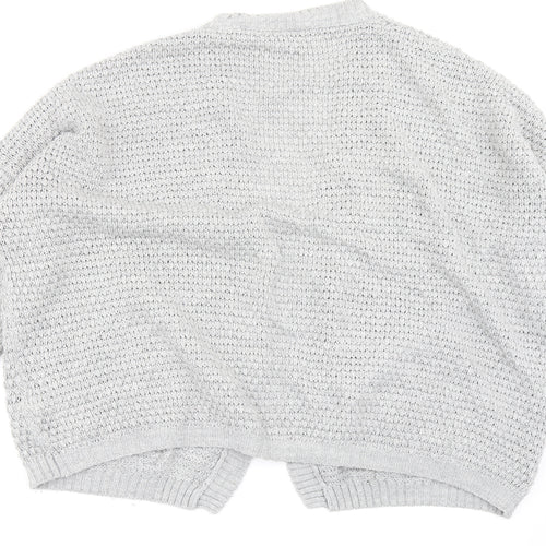 Topshop Womens Grey  Knit Cardigan Jumper Size 10