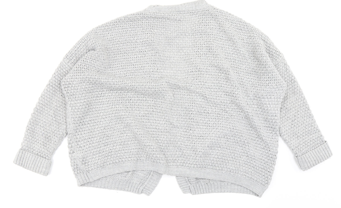 Topshop Womens Grey  Knit Cardigan Jumper Size 10