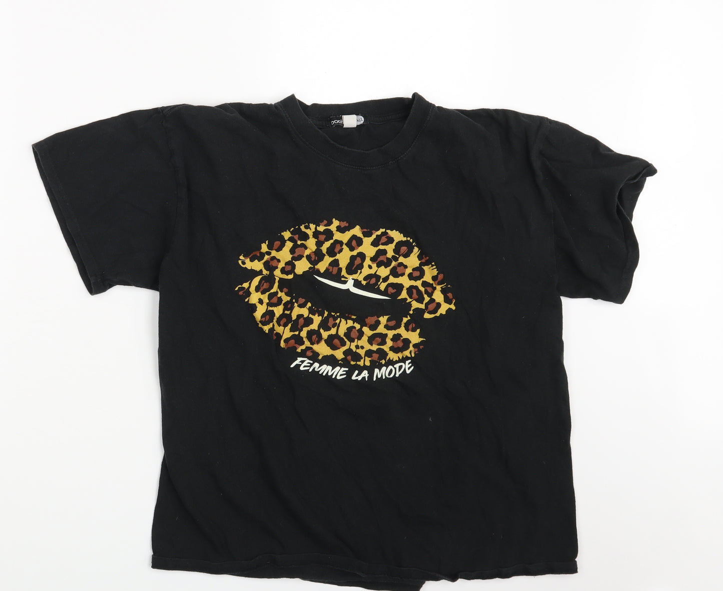 Boohoo Womens Black   Basic T-Shirt Size L