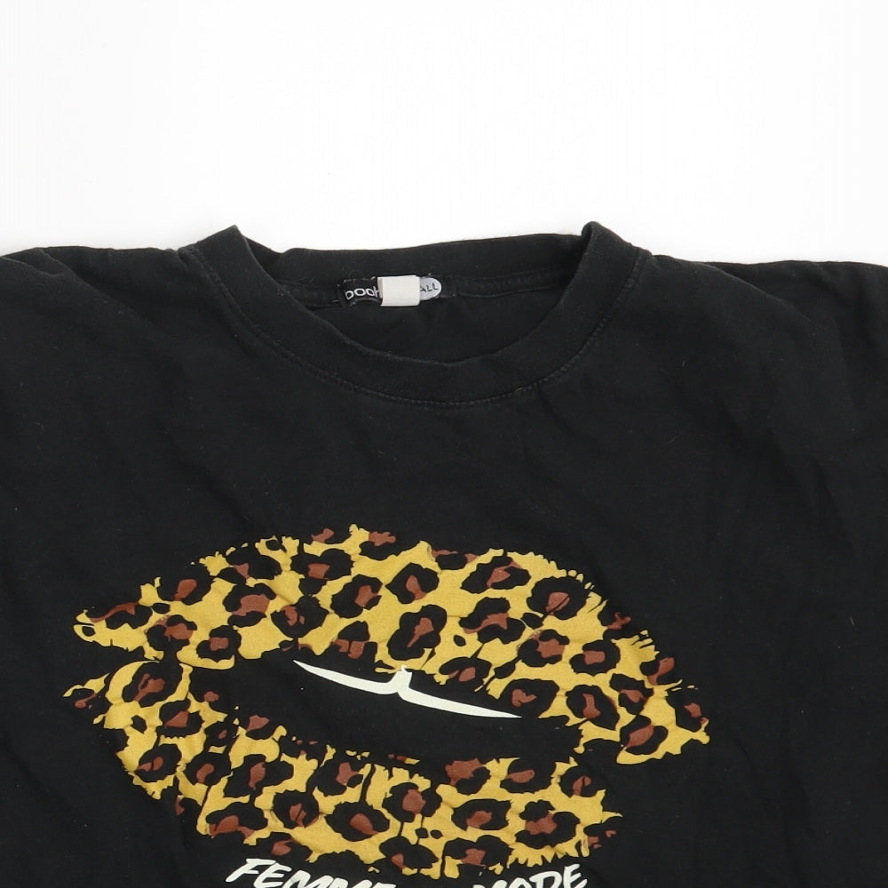 Boohoo Womens Black   Basic T-Shirt Size L