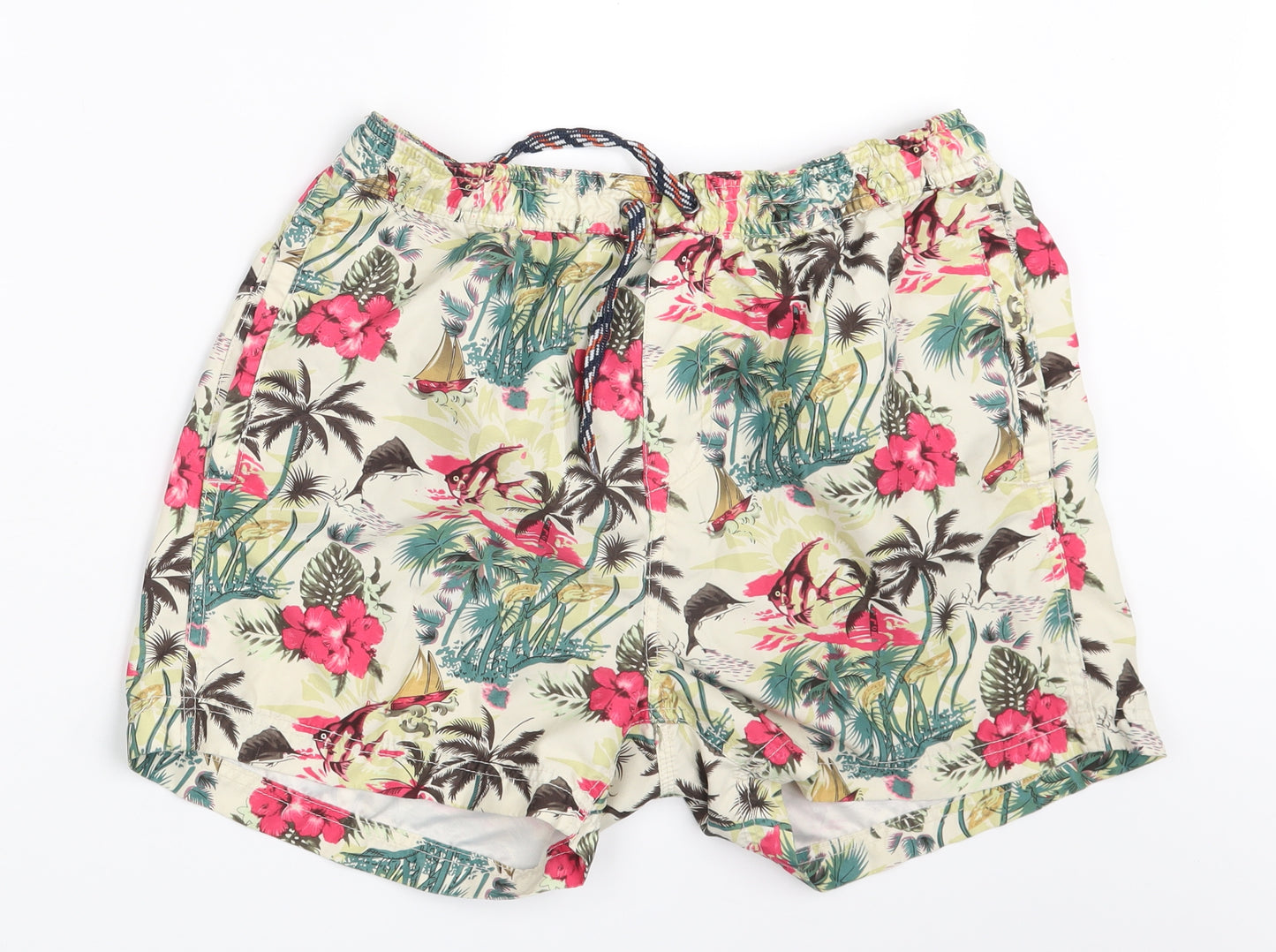 NEXT Mens Multicoloured Floral  Sweat Shorts Size M