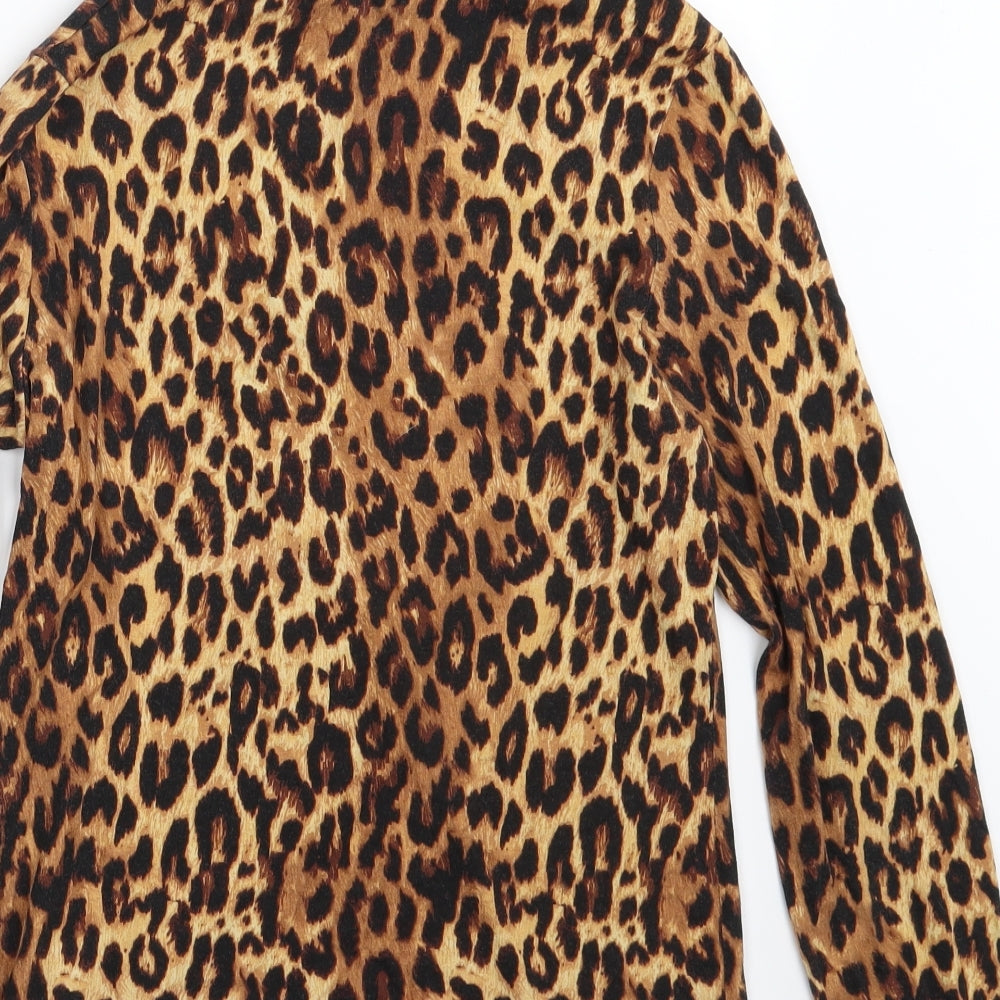 River Island Womens Multicoloured Animal Print  Basic T-Shirt Size 12