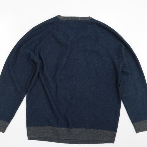 Easy Mens Blue   Pullover Jumper Size L