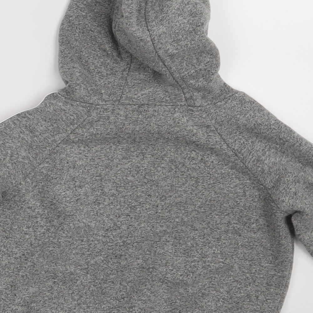Reebok Girls Grey Striped  Pullover Hoodie Size 3 Years