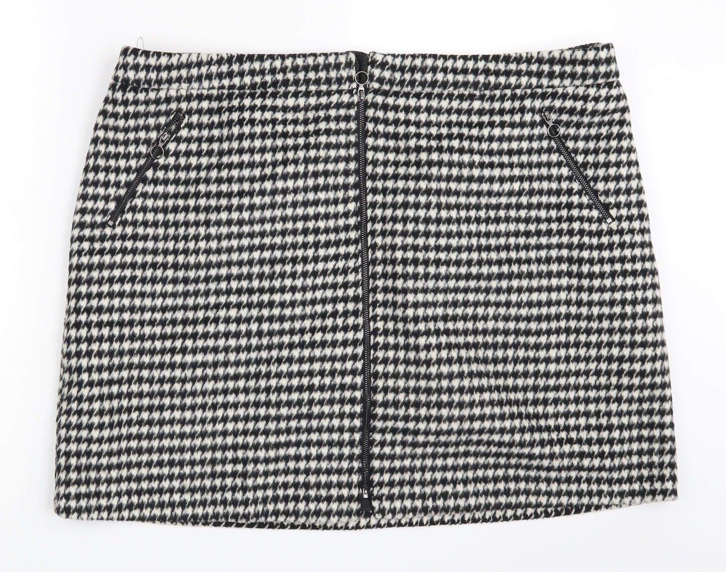 George Womens Black Check  Mini Skirt Size 20