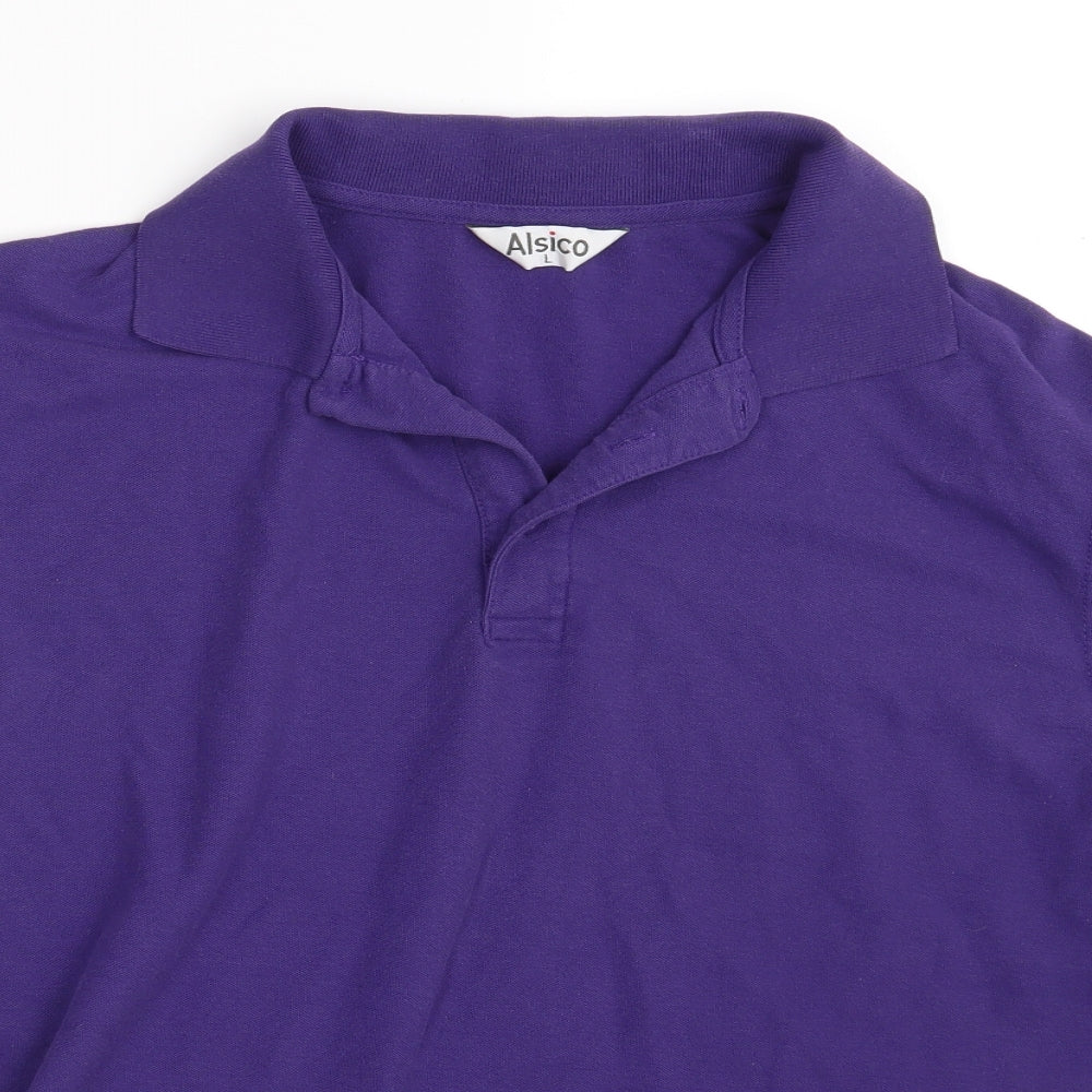 Alisco Mens Purple    Polo Size L