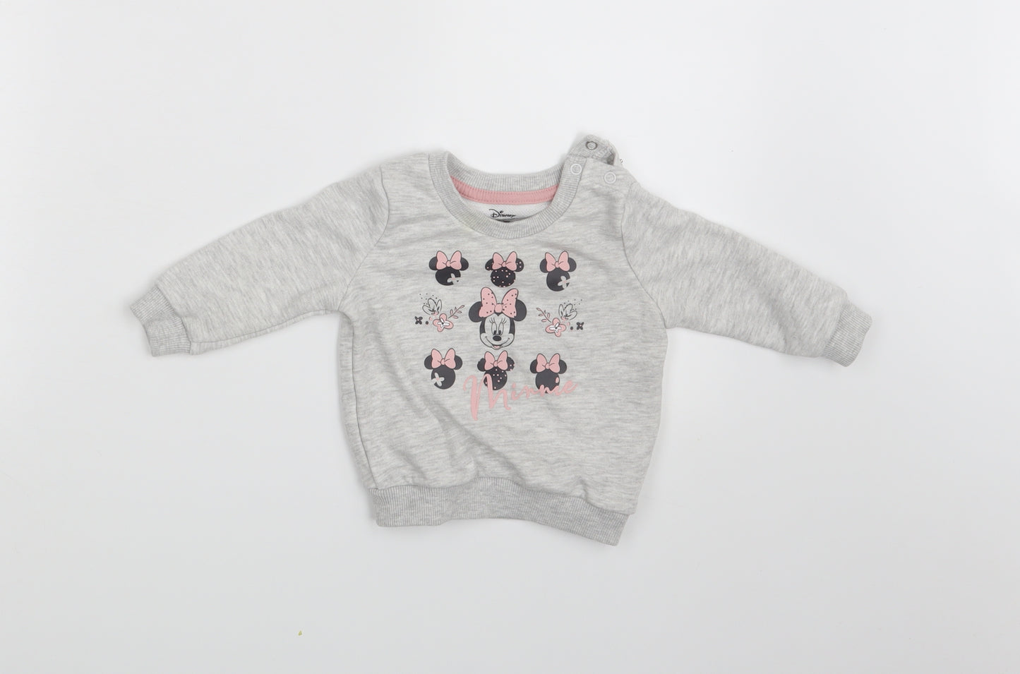 Disney Girls Grey   Pullover Jumper Size 6-9 Months  - Minnie