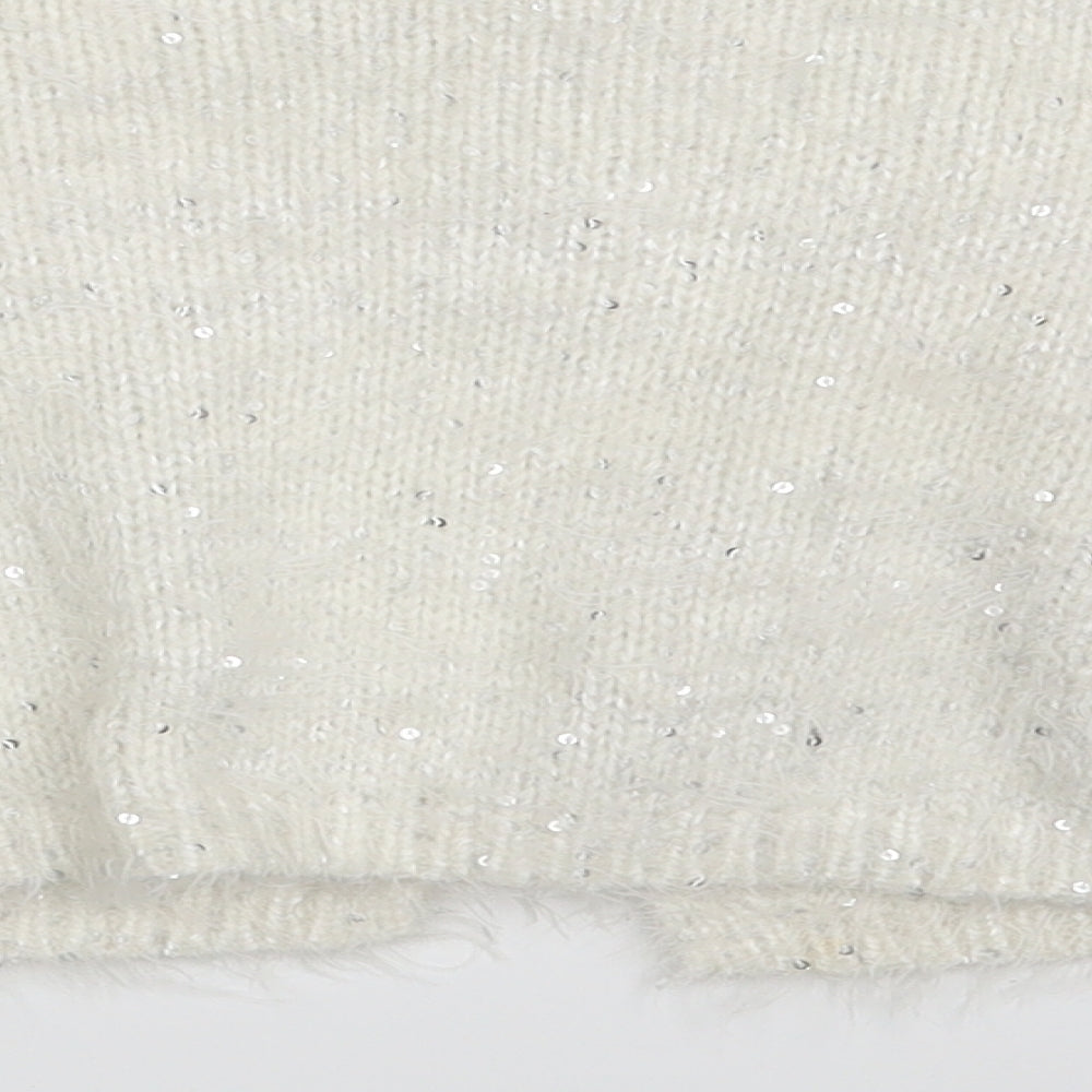 George Girls White   Cardigan Jumper Size 7-8 Years