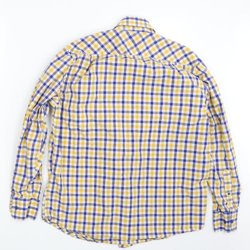 Thomas & CO. Mens Multicoloured Check   Button-Up Size 15.5