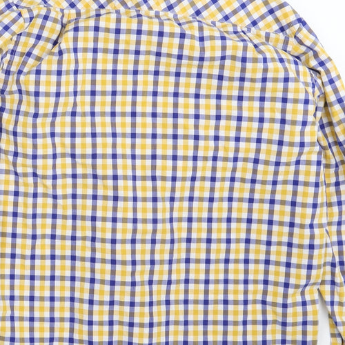 Thomas & CO. Mens Multicoloured Check   Button-Up Size 15.5
