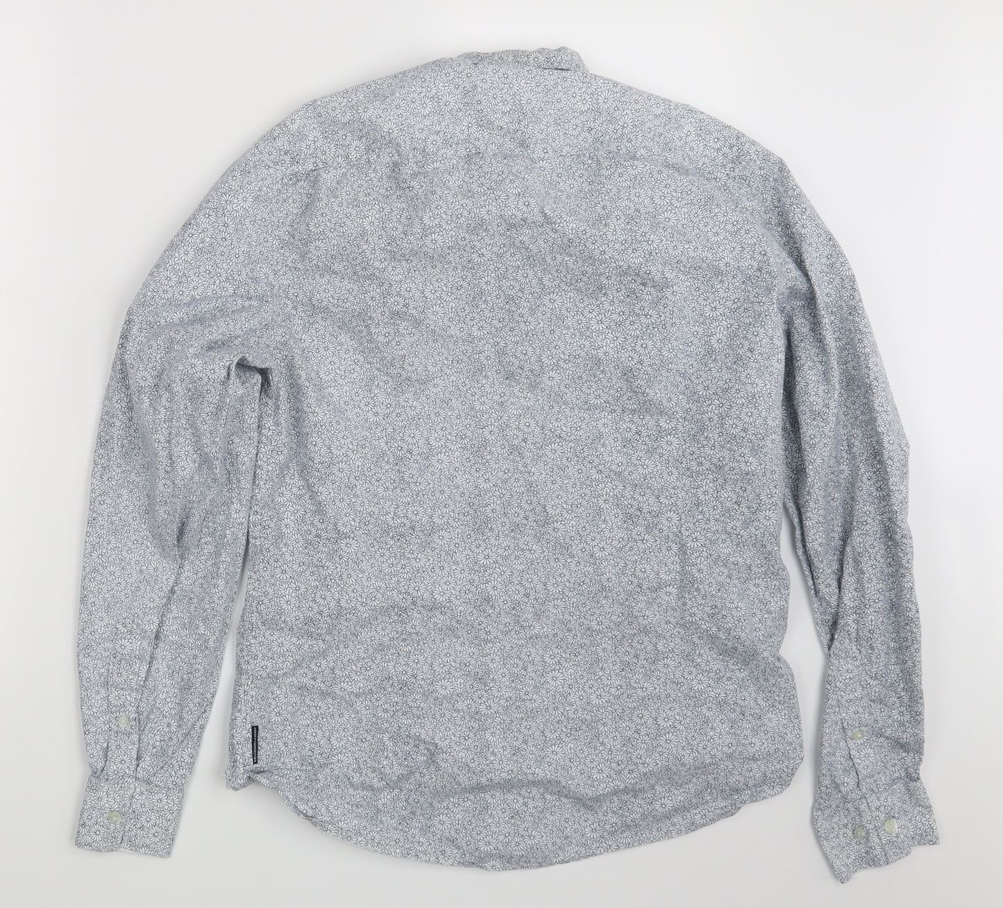 French Connection Mens White Floral   Button-Up Size M