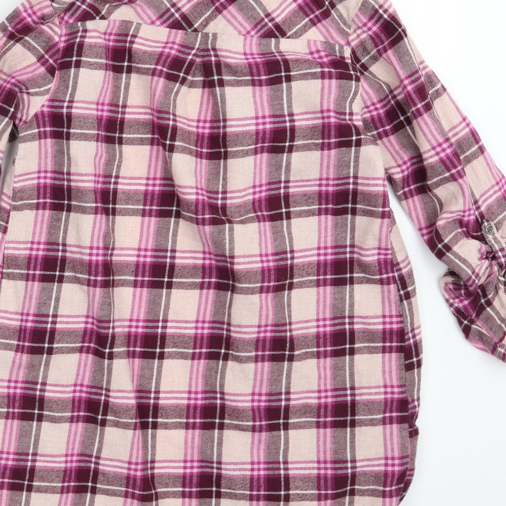 NEXT Girls Pink Check  Basic Button-Up Size 12 Years