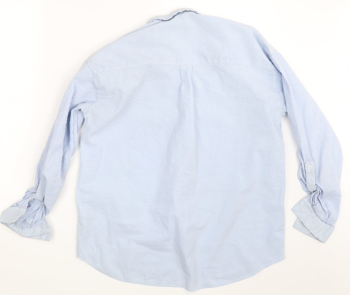 New Look Womens Blue Striped  Basic Blouse Size 12