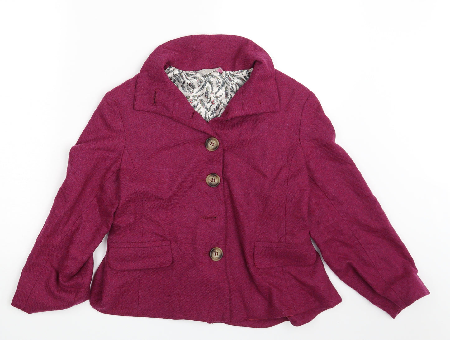 Patra Womens Purple   Jacket Blazer Size 10
