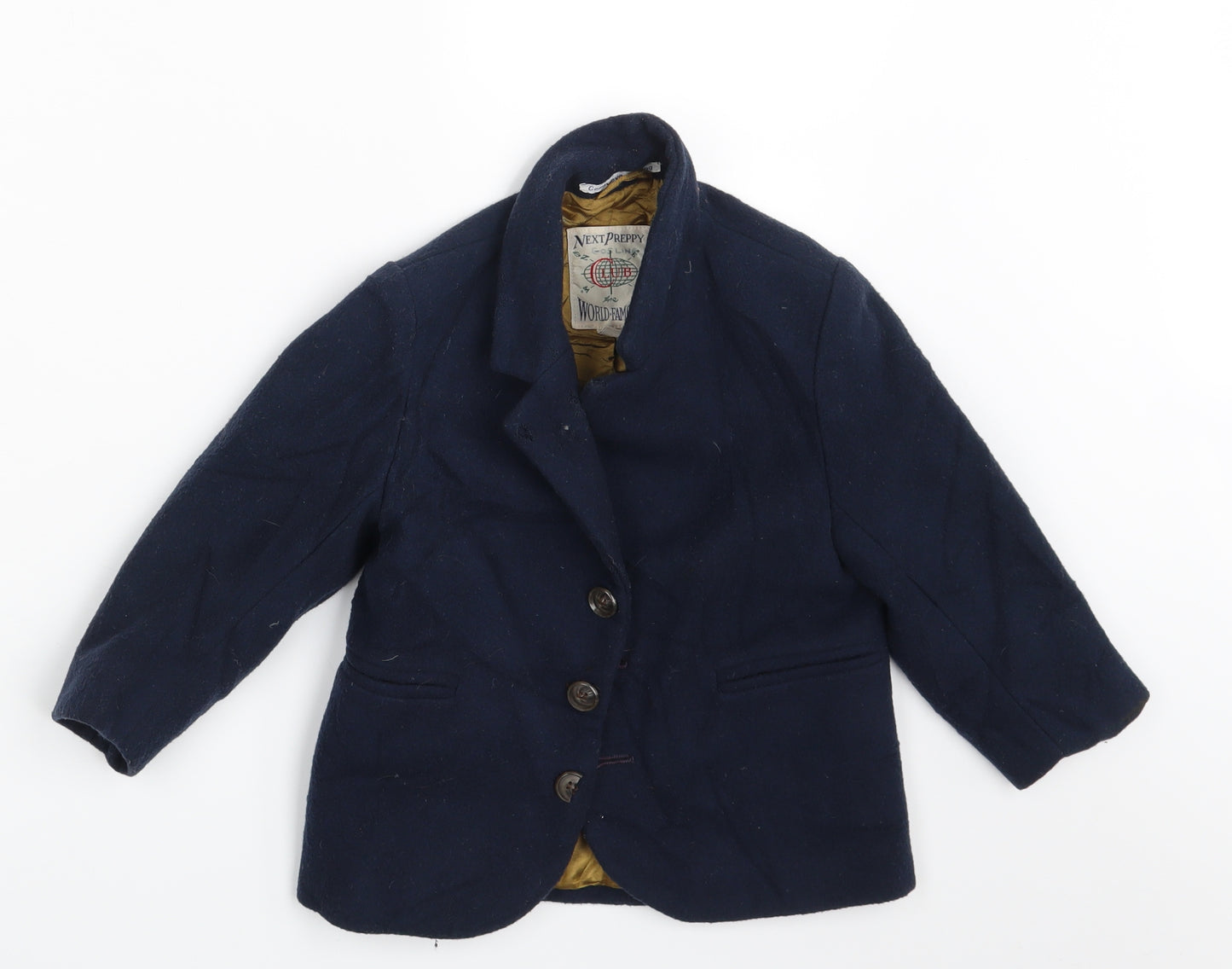 Next Preppy Club Boys Blue   Jacket Blazer Size 3-4 Years