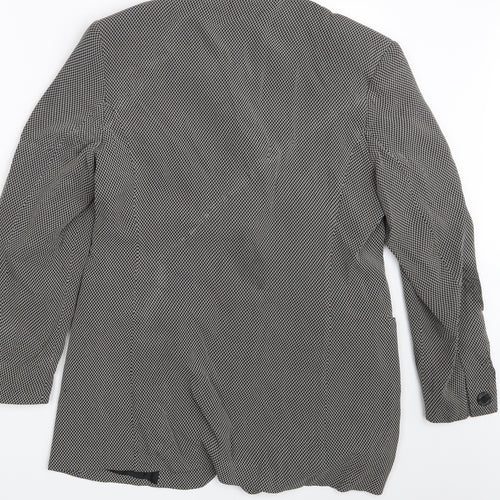 Preworn Womens Black Polka Dot  Jacket Blazer Size 12