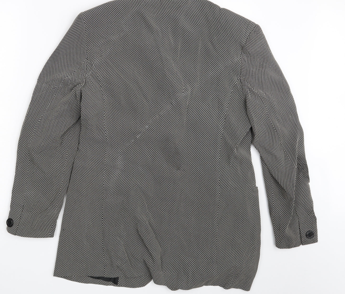 Preworn Womens Black Polka Dot  Jacket Blazer Size 12