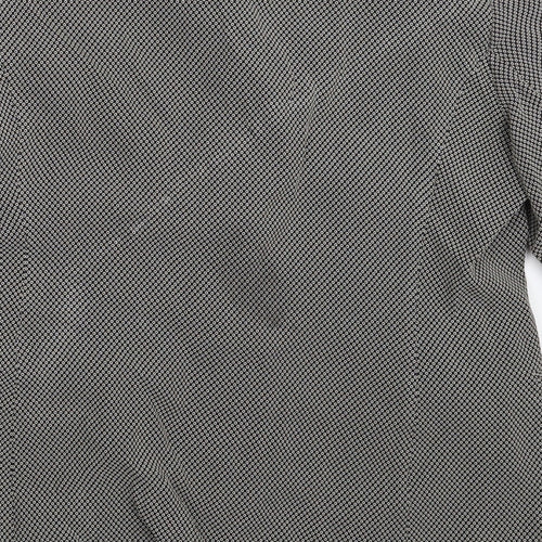 Preworn Womens Black Polka Dot  Jacket Blazer Size 12