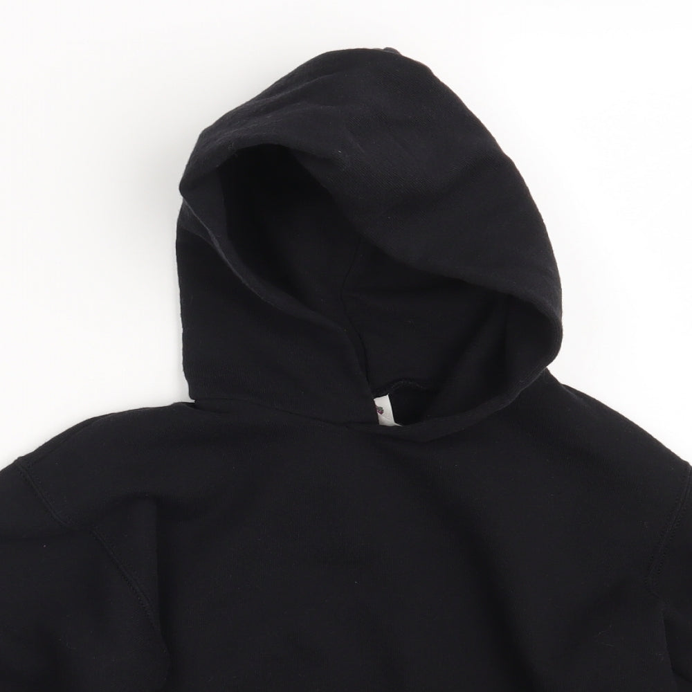 Fruit of the Loom Girls Black   Pullover Hoodie Size 9-10 Years