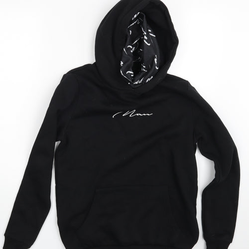 Boohoo Mens Black   Pullover Hoodie Size S