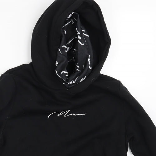 Boohoo Mens Black   Pullover Hoodie Size S