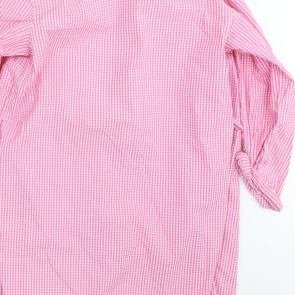 Original Penguin Womens Pink Check  Top Pyjama Top Size XS