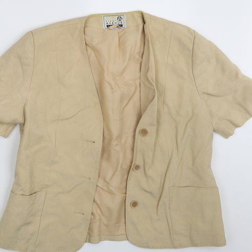 First Avenue Womens Beige   Jacket Blazer Size 16