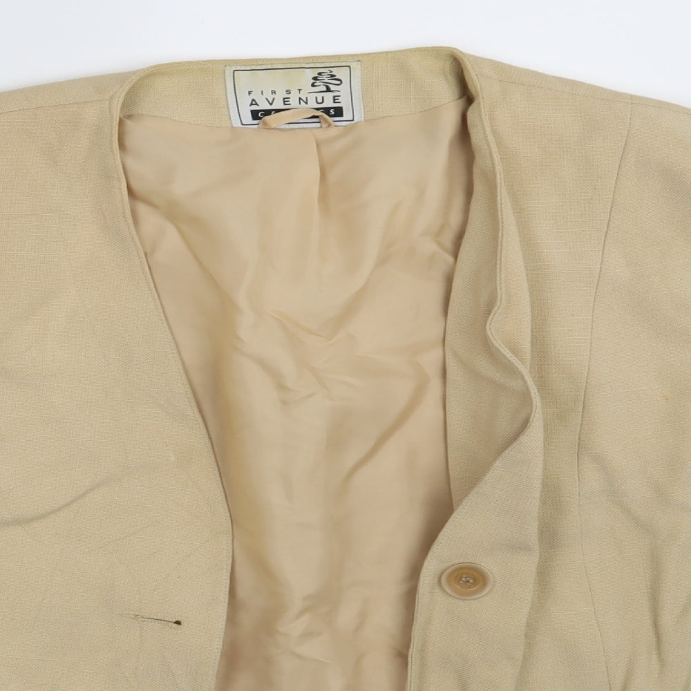 First Avenue Womens Beige   Jacket Blazer Size 16