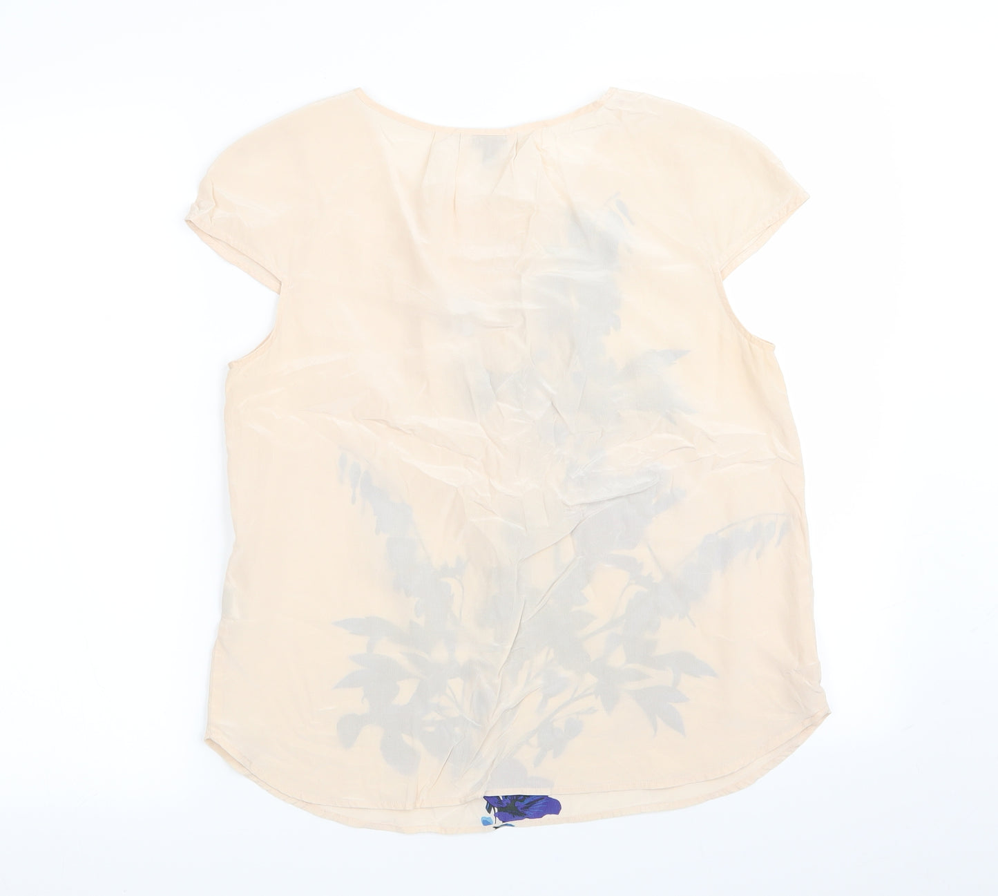 J.CREW Womens Beige Floral  Basic Blouse Size 8