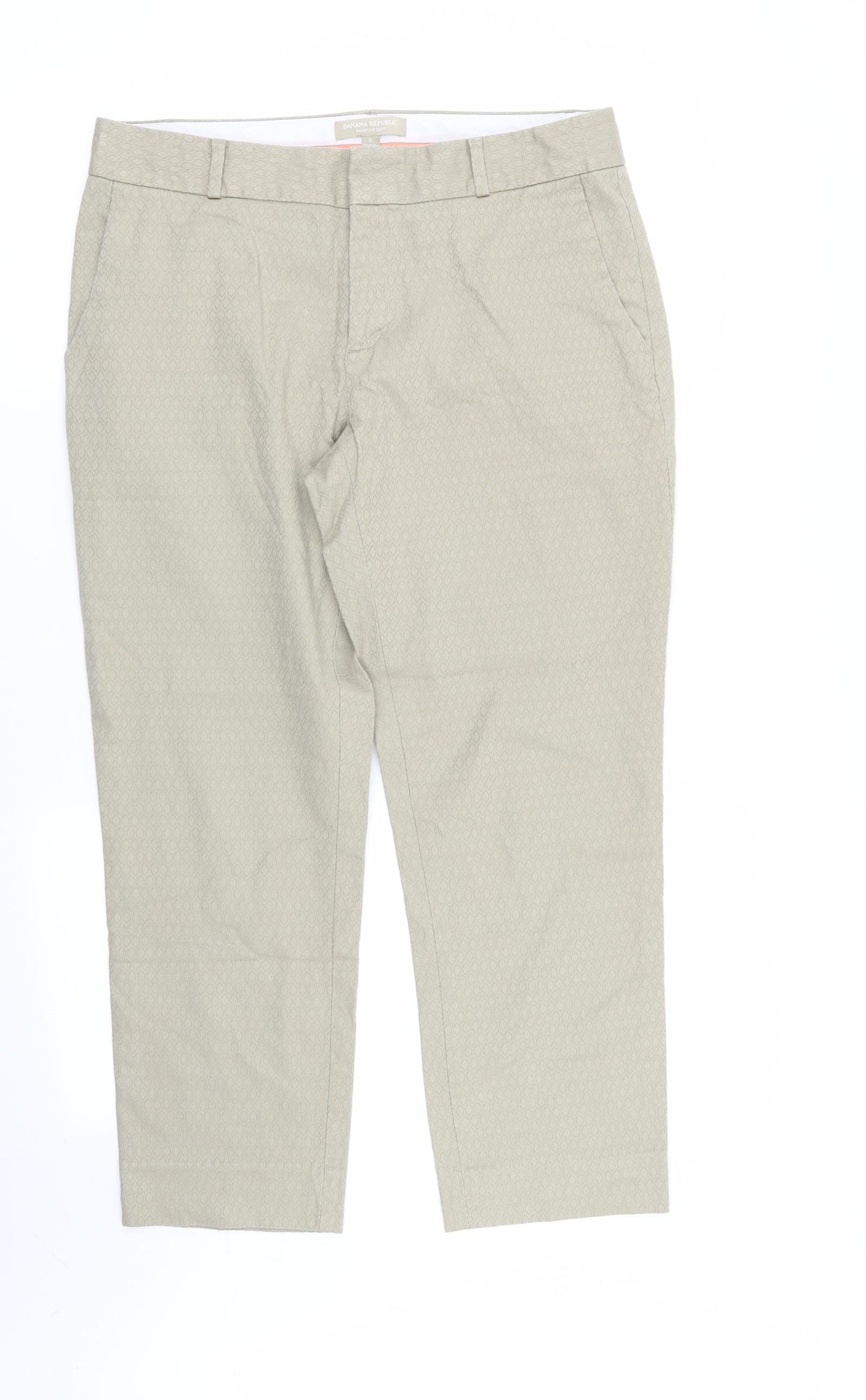 Banana Republic Womens Beige Geometric  Trousers  Size 8 L26 in