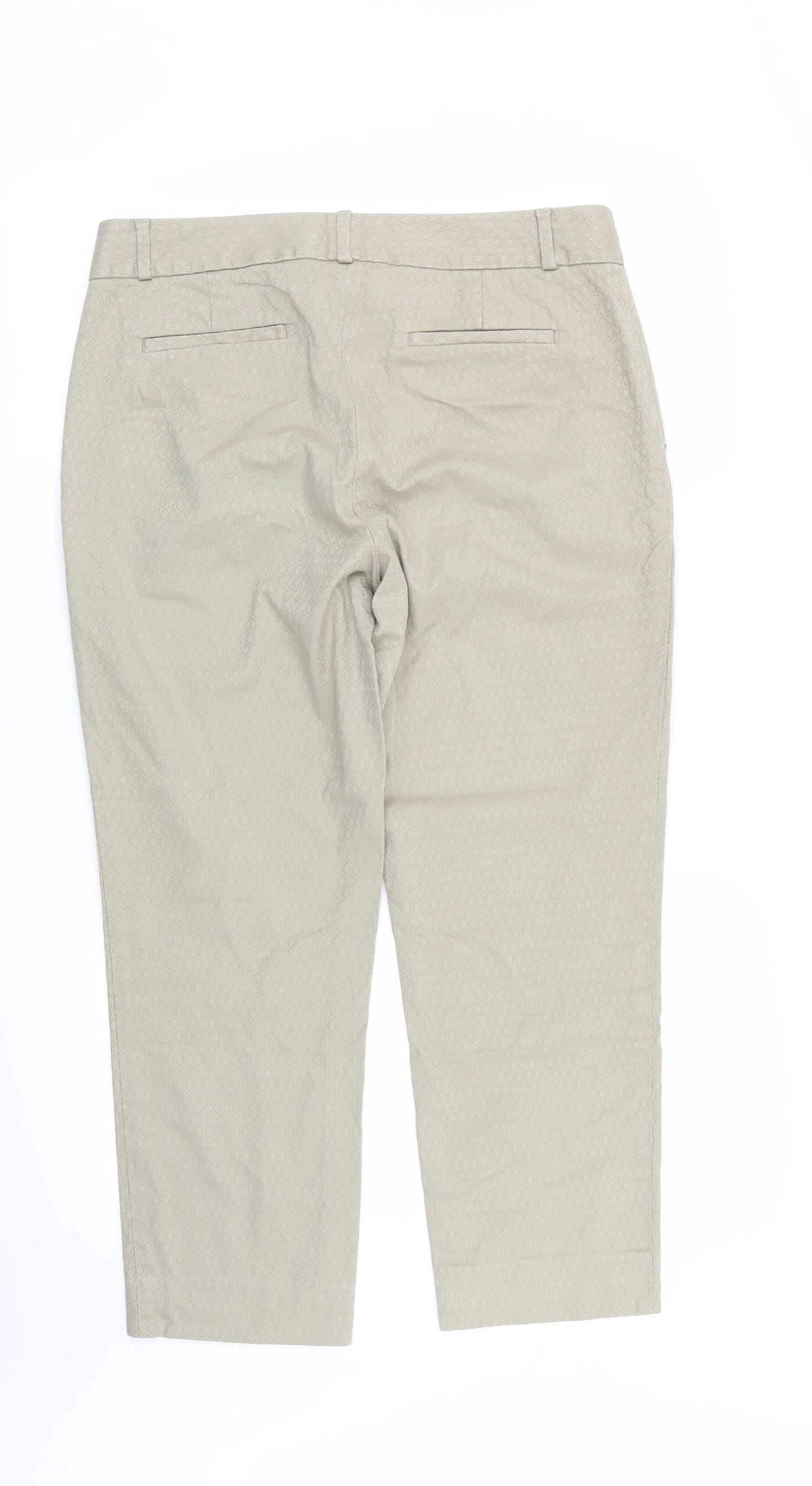 Banana Republic Womens Beige Geometric  Trousers  Size 8 L26 in