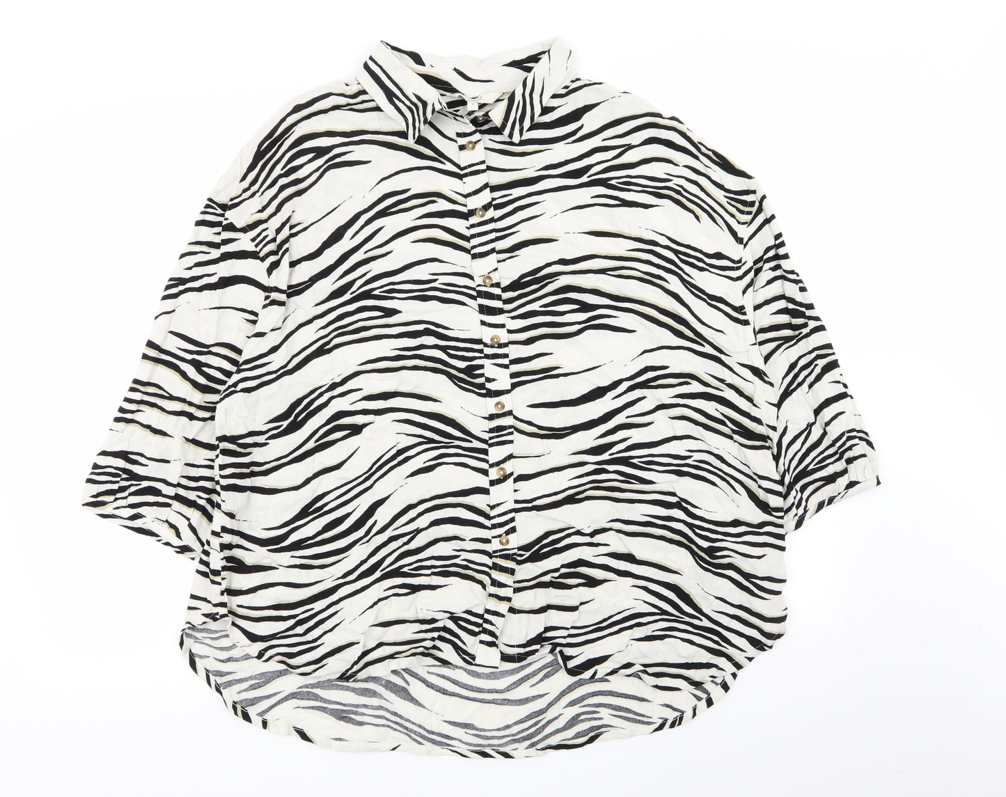 NEXT Womens Multicoloured Animal Print  Basic Button-Up Size 12