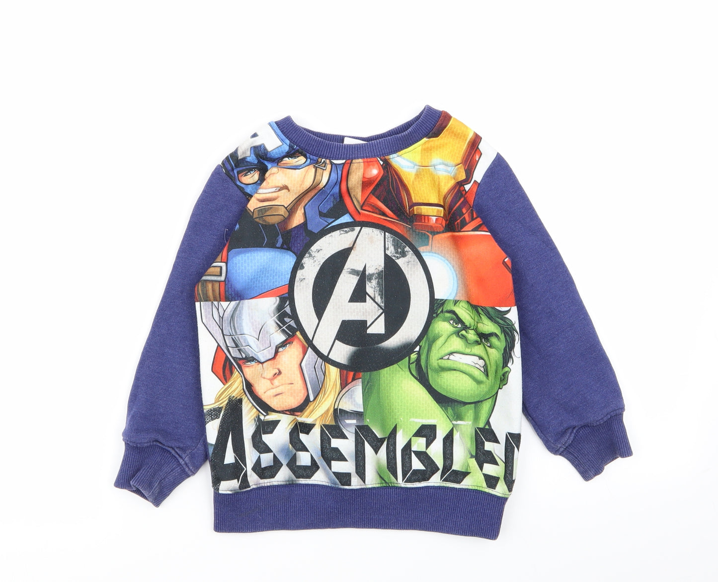 Marvel Boys Blue   Pullover Jumper Size 5 Years